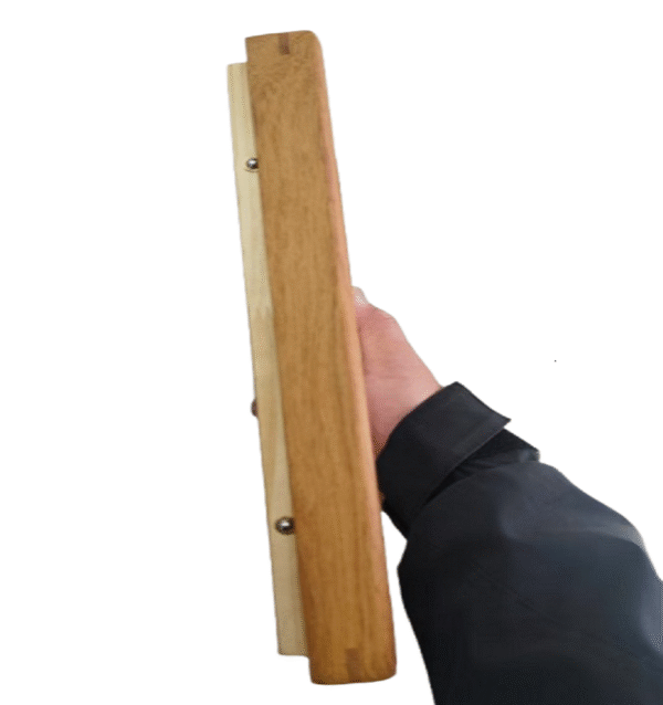 30*11cm Xuan Paper Thickened Wooden Marble Style Golden Teak color Frame