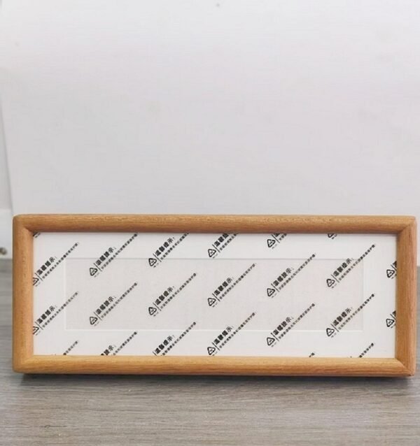 30*11cm Xuan Paper Thickened Wooden Marble Style Golden Teak color Frame