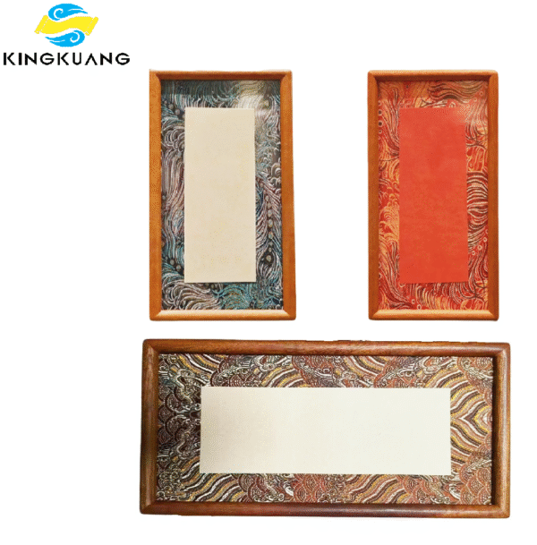 33*16cmXuan Paper Cardboard Edge Protection  Thickened Marble Style Black Color Wooden Frame