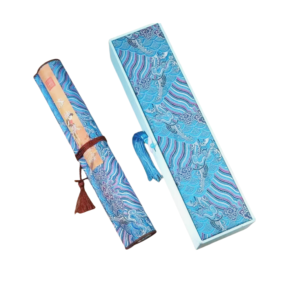 xuan Rice paper Calligraphy paper for  Copying writing < LUO SHENG FU >  Song Brocade Box Scroll Sets