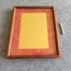 A4 Golden Color Rice Paper High Quality Entandrophragma Cylindricum  wooden frame