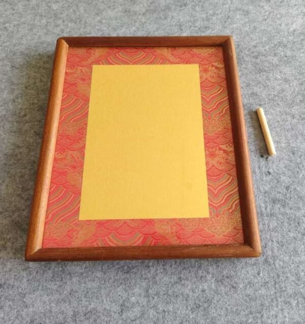A4 Golden Color Rice Paper High Quality Entandrophragma Cylindricum  wooden frame