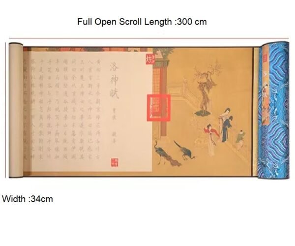 xuan Rice paper Calligraphy paper for  Copying writing < LUO SHENG FU >  Song Brocade Box Scroll Sets