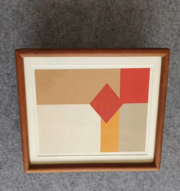 A4 Golden Color Rice Paper High Quality Entandrophragma Cylindricum  wooden frame