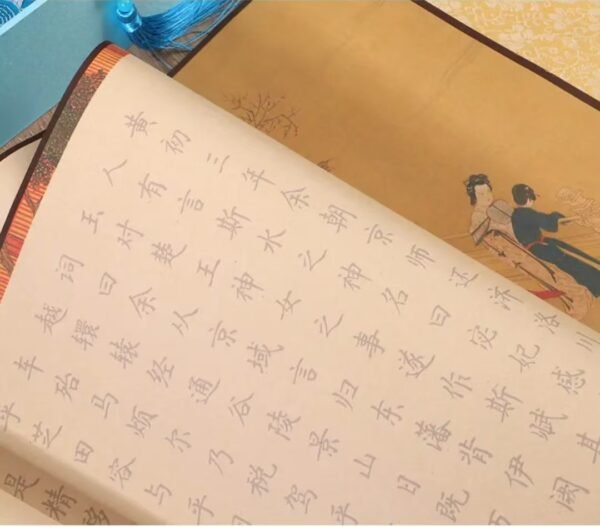 xuan Rice paper Calligraphy paper for  Copying writing < LUO SHENG FU >  Song Brocade Box Scroll Sets