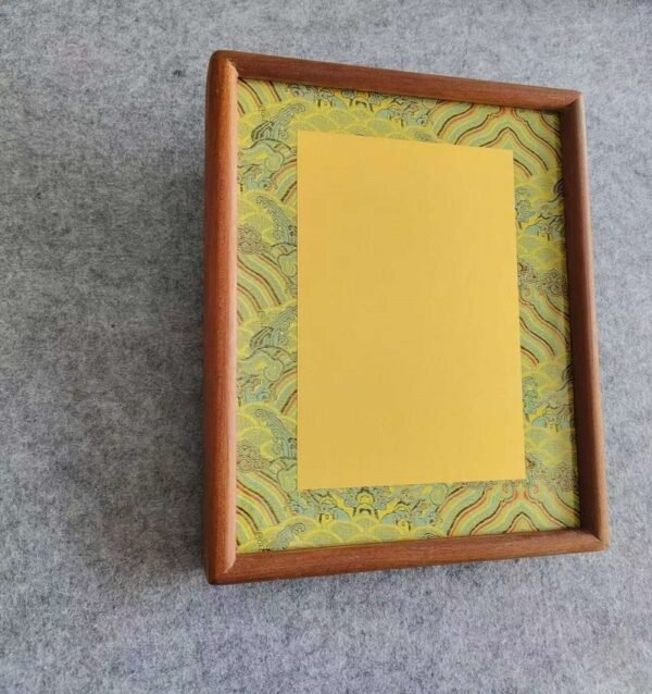 A4 Golden Color Rice Paper High Quality Entandrophragma Cylindricum  wooden frame