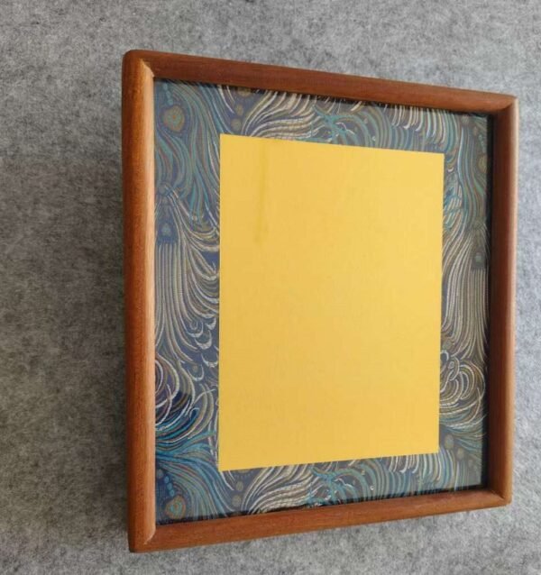 A4 Golden Color Rice Paper High Quality Entandrophragma Cylindricum  wooden frame