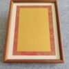 A4 Golden Color Rice Paper High Quality Entandrophragma Cylindricum  wooden frame