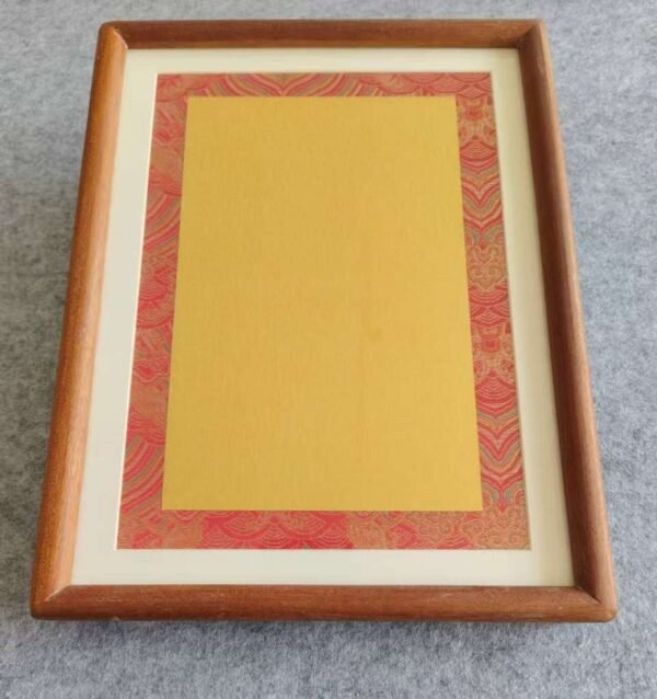 A4 Golden Color Rice Paper High Quality Entandrophragma Cylindricum  wooden frame