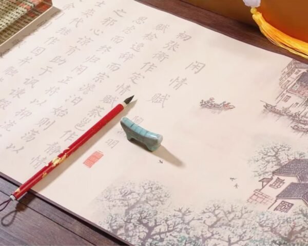 Xuan Paper Scroll Tracing Writing <Xian Qing Fu>Song Brocade Box Gift Set