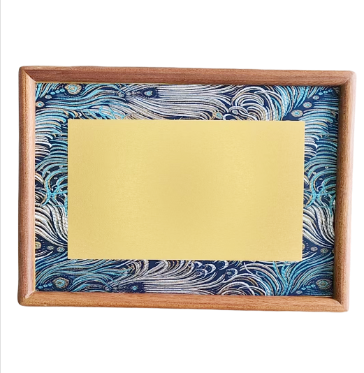 A4 Golden Color Rice Paper High Quality Entandrophragma Cylindricum  wooden frame