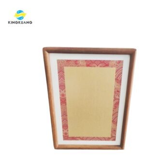 A4 Golden Color Rice Paper High Quality Entandrophragma Cylindricum  wooden frame