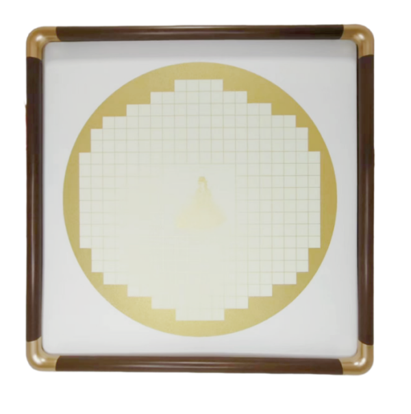 Xuan Paper Calligrpahy Brown Color Imitation Copper Corner Wood Frame