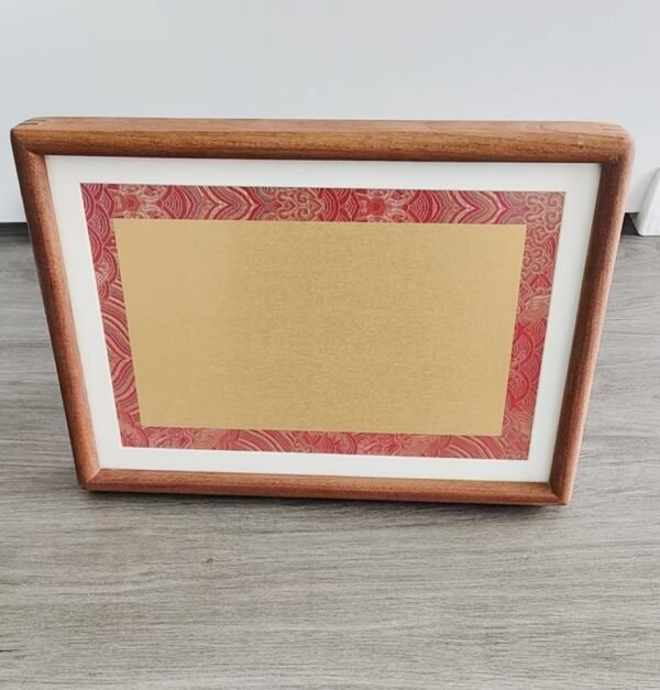 A4 Golden Color Rice Paper High Quality Entandrophragma Cylindricum  wooden frame