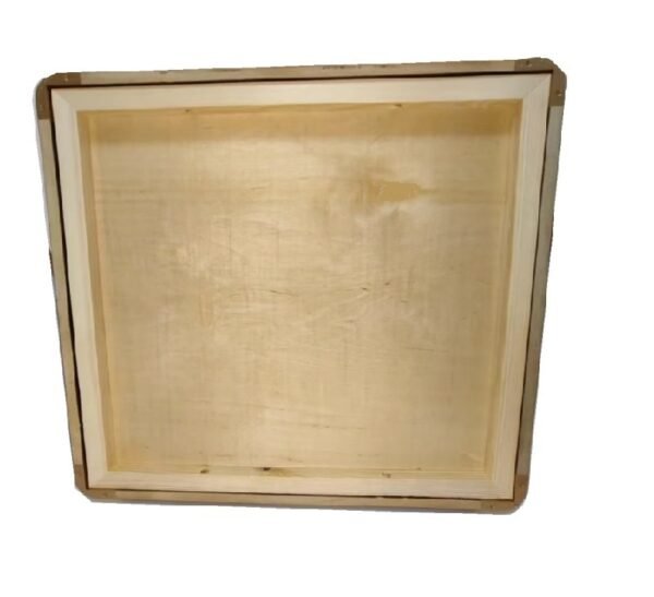 Xuan Paper Calligrpahy Brown Color Imitation Copper Corner Wood Frame