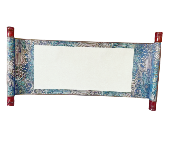 Xuan Paper Art Paper Painting Calligraphy Artwork Scroll Crafts Blue Phoenix Song Brocade Box