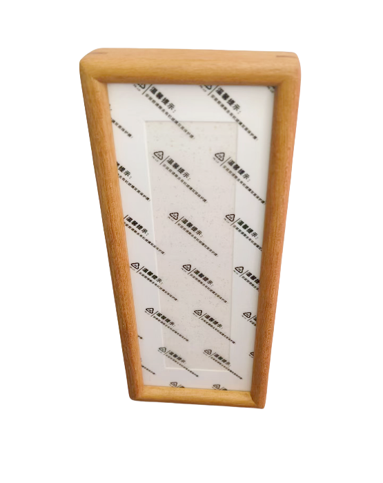 30*11cm Xuan Paper Thickened Wooden Marble Style Golden Teak color Frame