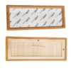 30*11cm Xuan Paper Thickened Wooden Marble Style Golden Teak color Frame