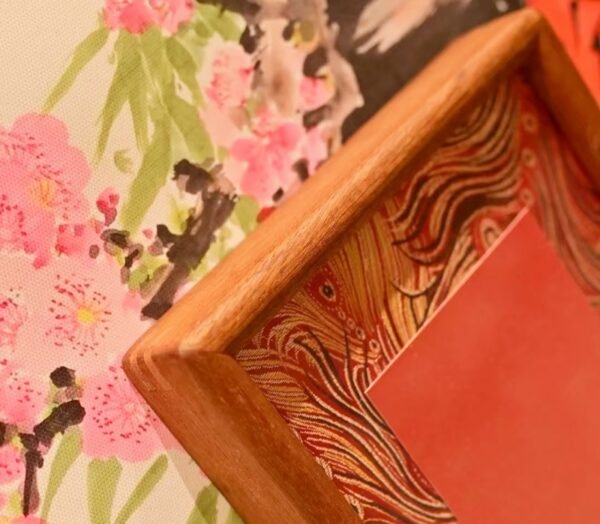 33*16cmXuan Paper Cardboard Edge Protection  Thickened Marble Style Black Color Wooden Frame