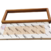 30*11cm Xuan Paper Thickened Wooden Marble Style Golden Teak color Frame