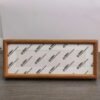 30*11cm Xuan Paper Thickened Wooden Marble Style Golden Teak color Frame