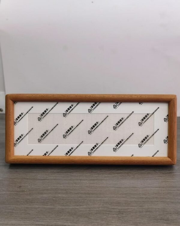30*11cm Xuan Paper Thickened Wooden Marble Style Golden Teak color Frame