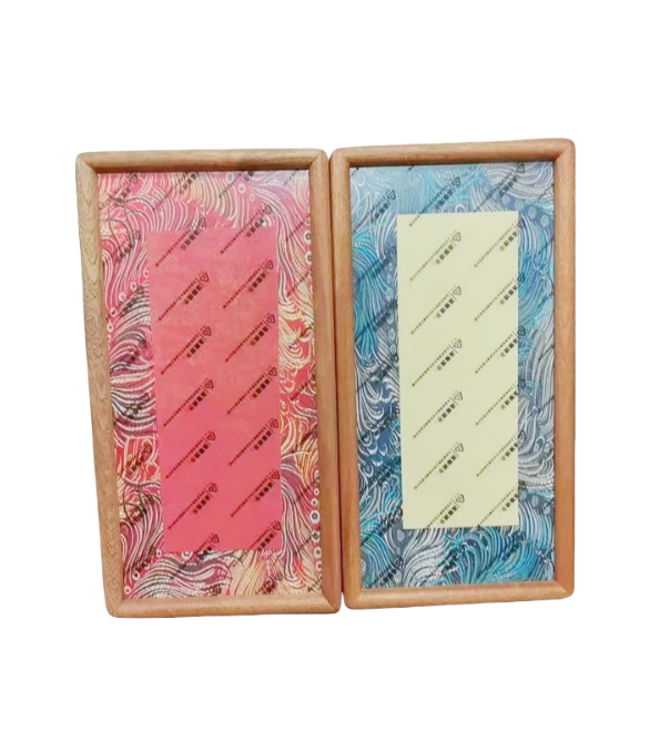 33*16cmXuan Paper Cardboard Edge Protection  Thickened Marble Style Black Color Wooden Frame