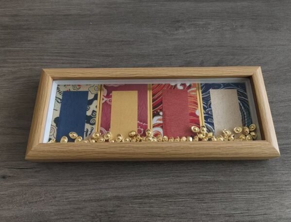 4 pcs xuan paper hand Card Painting Calligraphy Composite Frame