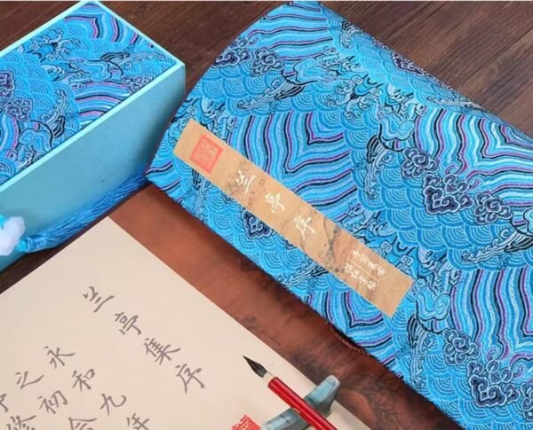 xuan paper calligraphy paper Scroll Tracing Writing <Lan Ting Xu> Brocade Box Set