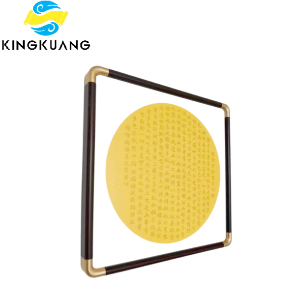 38*38 Xuan Paper Calligraphy Painting Black Color Wooden Frame