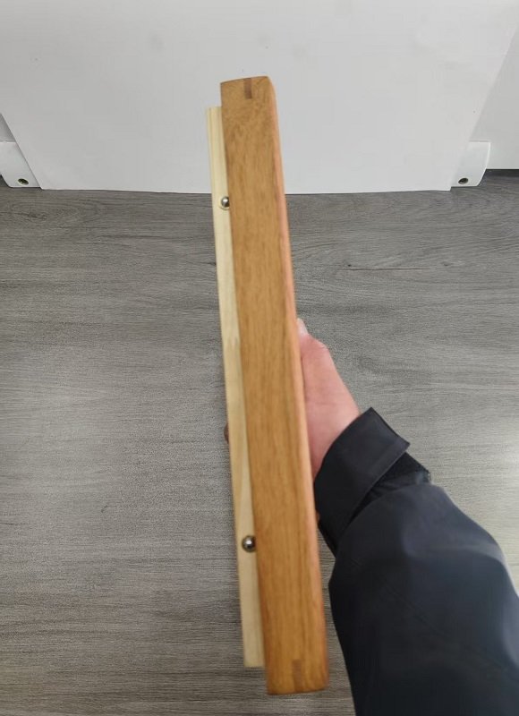 30*11cm Xuan Paper Thickened Wooden Marble Style Golden Teak color Frame