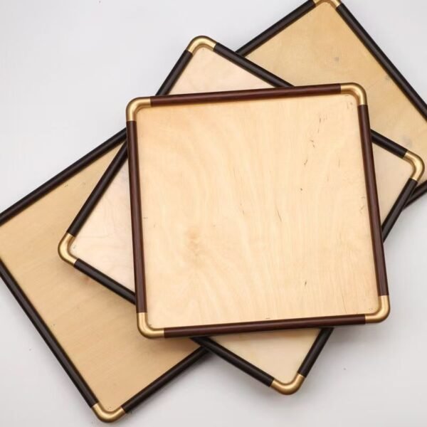 38*38 Xuan Paper Calligraphy Painting Black Color Wooden Frame