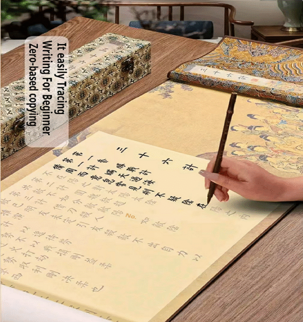 Xuan Paper Calligraphy Paper Artwork Handicrafts Gift Tracing Writing Scroll of < Thirty-Six Stratagems > Brocade Box Set