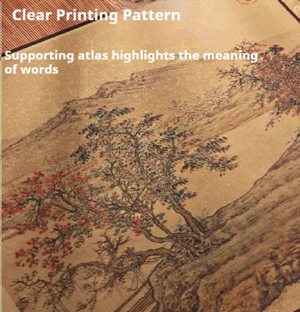 007 Xuan Paper Art Paper Caligraphy Artwork Tracing And Writing Scroll of <Qian Zi Wen> Brocade Box Set