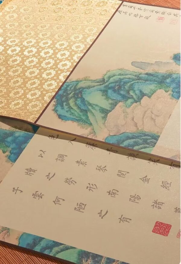Xuan Paper Art Paper Calligraphy  Artworks  Tracing and Writing Scroll  of < LOU SHI MING > Brocade Box Set