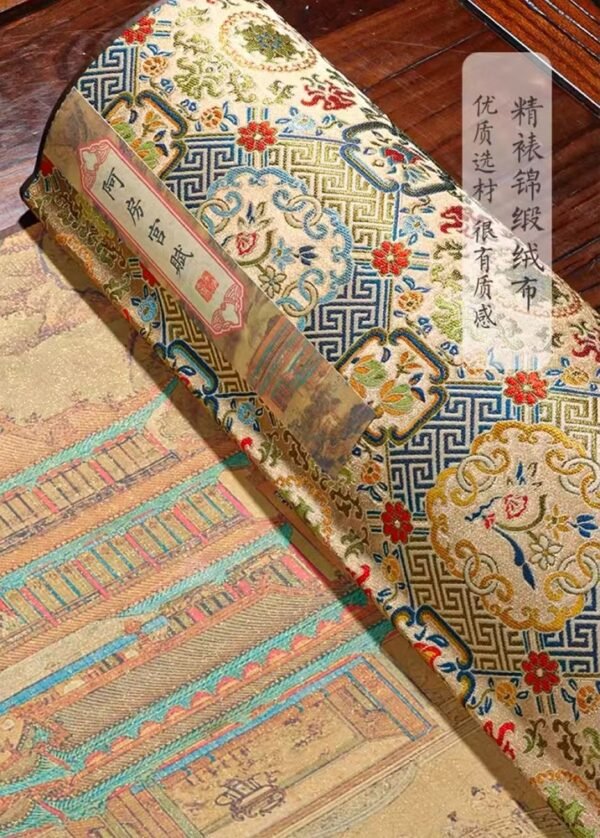 Xuan Paper Calligraphy Paper Artwork Handicrafts Gift Tracing Writing Scroll of < A Fang Gong Fu > Brocade Box Set