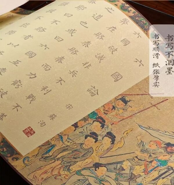 xuan paper art paper calligraphy  tracing writing scroll of < liu guo lun > Brocade Box
