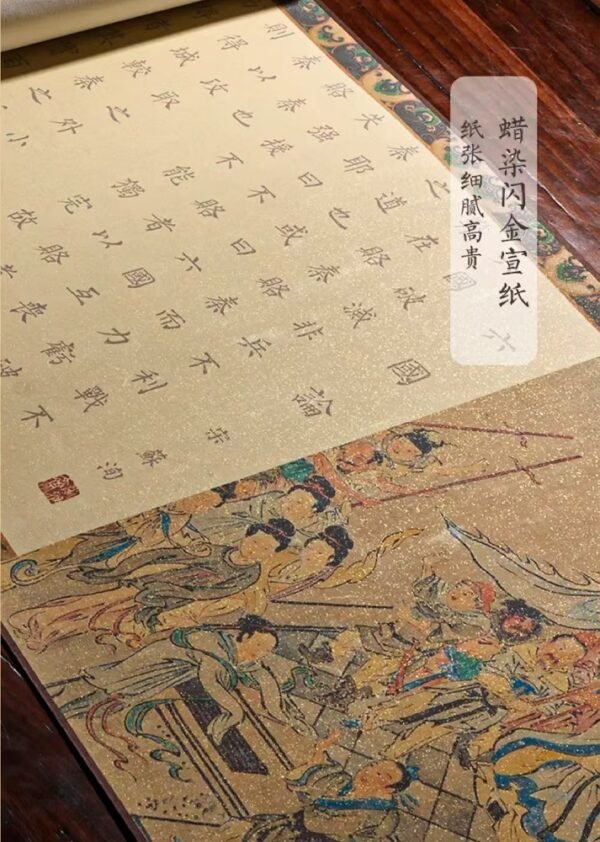xuan paper art paper calligraphy  tracing writing scroll of < liu guo lun > Brocade Box