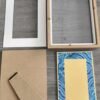 7 ,8, 10 inch Xuan Paper Art Paper Brocade Painting Calligraphy Photo Frame Picture Frame Hollow Frame