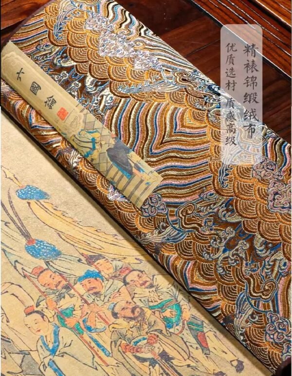 xuan paper art paper calligraphy  tracing writing scroll of < liu guo lun > Brocade Box