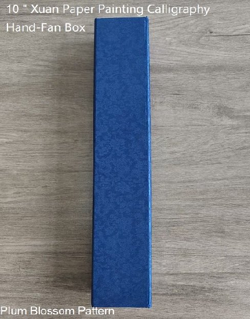 10 inch Xuan Paper Folding Fan Magnet  Plum Blossom  or Linen Song Brocade Box.