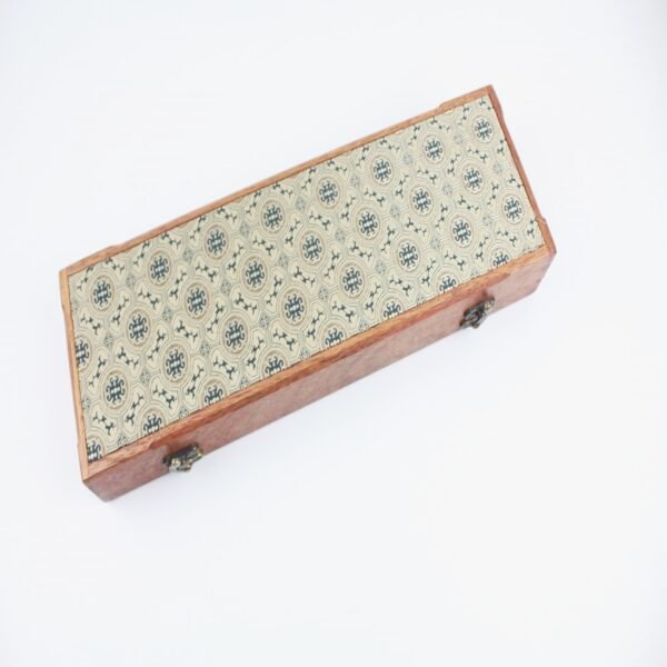 Chinese Xuan Brush Pen Rosewood Solid Wood Brocade Box