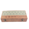 Chinese Xuan Brush Pen Rosewood Solid Wood Brocade Box