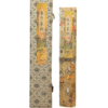 Rice Paper Art Paper Calligraphy Scroll Tracing Writing of < Zhu Zi Jia Xun > Brocade Box Set