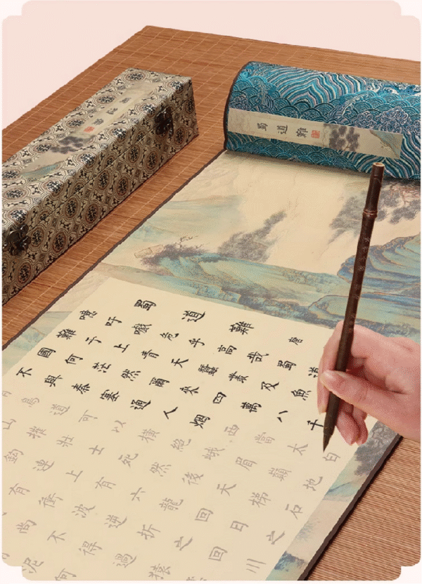 Rice Paper art paper calligraphy paper tracing writing scroll painting of <SHU DAO NAN> Song Brocade Box