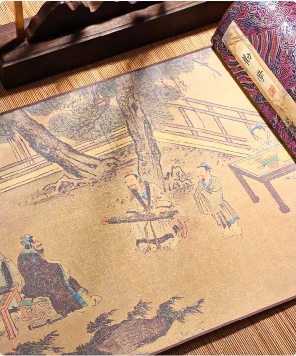 Chinese Xuan Paper Rice Paper  Art Paper Calligraphy Scroll Tracing Writing of < Quan Xue > Brocade Box Set