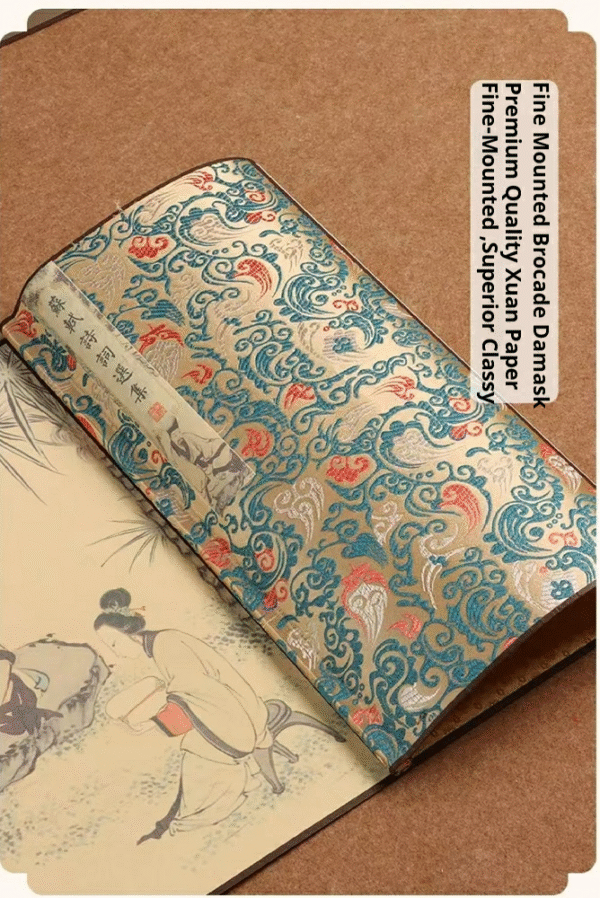 Art paper Calligraphy Paper Tracing and Writing  Scroll of <Su Shi Shi Ci Xuan Ji> Song Brocade Box Set
