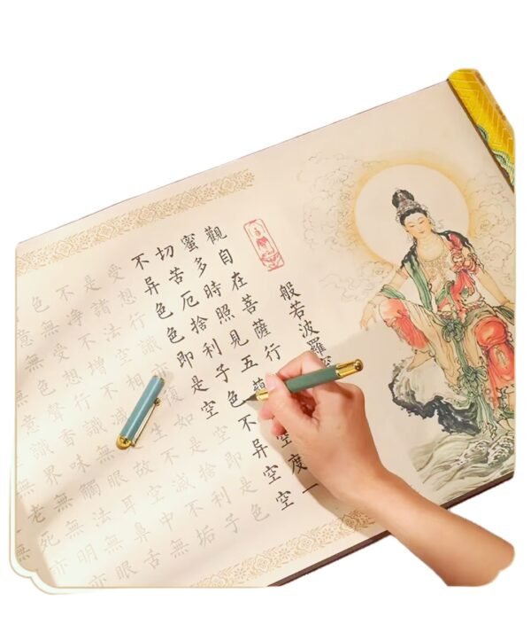 Xuan Paper Art Paper Calligraphy Tracing Writing Copying of < The Heart of Prajna Paramita Sutra > Song Brocade Box Set
