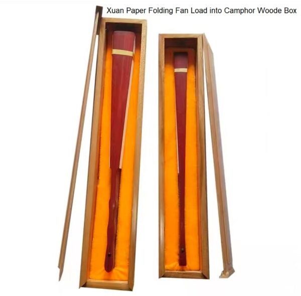 10 " Inch Chinese Camphor Wood Xuan （Art） Paper Folding Fan Box