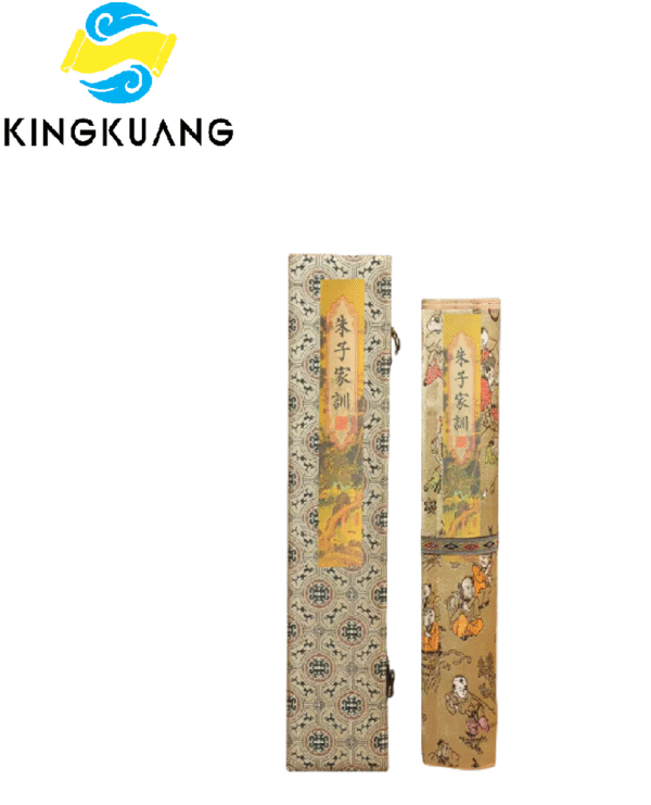 Rice Paper Art Paper Calligraphy Scroll Tracing Writing of < Zhu Zi Jia Xun > Brocade Box Set